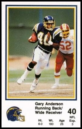 1987 San Diego Chargers Police 2 Gary Anderson